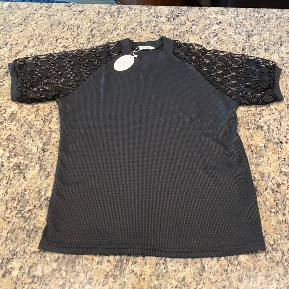 Black lace top